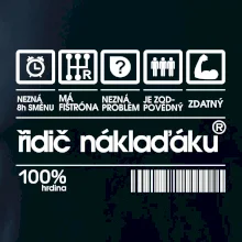 Čárový kód řidič náklaďáku