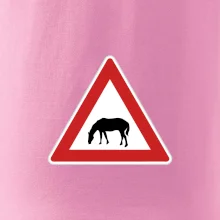 Dopravní značka - Pozor pasoucí se kůň