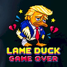 Trump lame duck pixel art game over