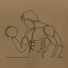 Fitness muž jedním tahem