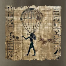 Egyptské hieroglyfy parašutista