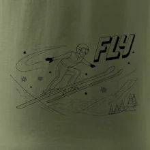 Skokan na lyžích černý obrázek FLY