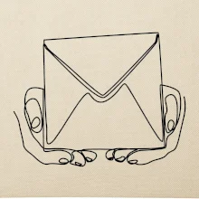 Obálka pošták jedním tahem