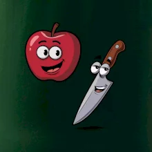 Parové triko - Jablko a nůž