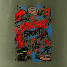 Hasičský sport - kreslené vybavení a terč