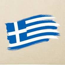 Řecko vlajka - štětkou