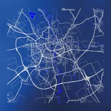 Olomouc - Mapa s vodními toky