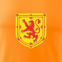 Skotský lev na hrudi