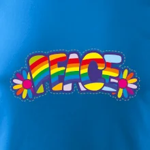 Peace nápis duhový