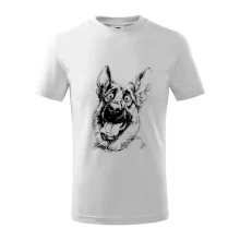 Černobílá karikatura Německý ovčák