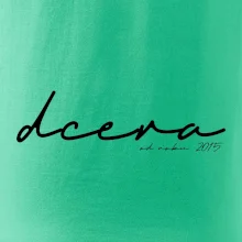 Psací nápis syn - dcera s ročníkem