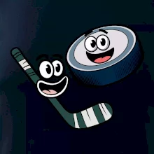 Parové triko - Puk a hokejka