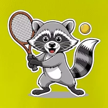 Mýval hraje tenis kreslený