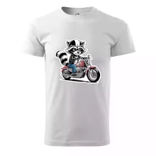 Mýval na motorce kreslený