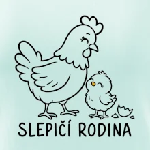 Slepičí rodina s kuřátkem