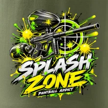 Neonový zásah splash zone paintball