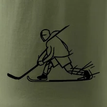 Kreslený hokejista tučnou fixou