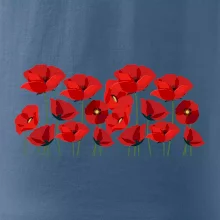 Vlčí mák v řadě