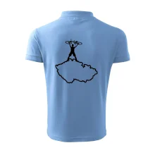 Mapa ČR - cyklista na prsou