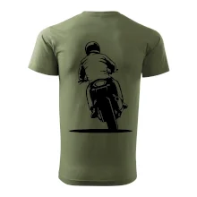 Motorkář na zádech - silnice