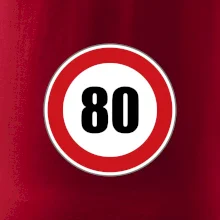 Dopravní značka - omezení rychlosti 80