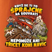 Pluh zaseknutý o balvan na souvrati
