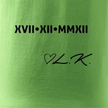 Datum výročí a iniciály