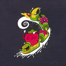 Milkshake vlak kreslený (Pecka design)