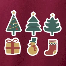 Vánoční sada - stromky a dárky