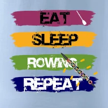 Eat sleep rowing repeat barevné
