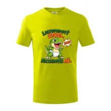 Listopadový živel zelený dinosaurus rex v plence