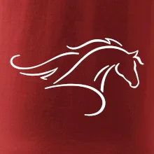 Kůň - bežící silueta hlavy