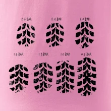 Pneumatiky - obtisk v závislosti na tlaku