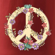 Peace symbol pískový