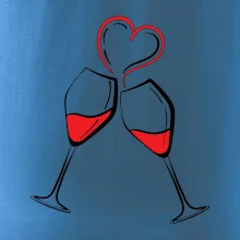Víno je láska jednoduchý nákres