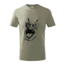 Černobílá karikatura Německý ovčák