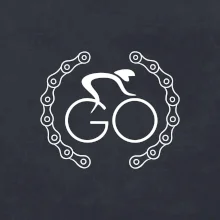 Logo cyklisty a řetěz