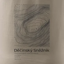 Děčínský Sněžník - vrstevnice v obdélníku