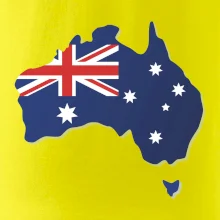 Austrálie - vlajka mapa