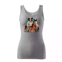 Cowgirl vintage na koni