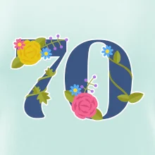 Květinové číslo kreslené - 70