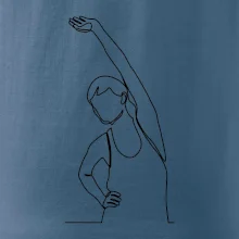 Protahující se žena jedním tahem