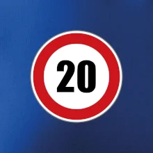 Dopravní značka - omezení rychlosti 20
