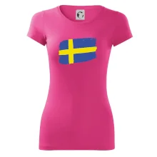 Švédsko vlajka štětkou