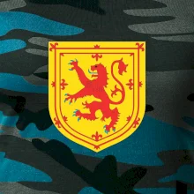 Skotský lev na hrudi