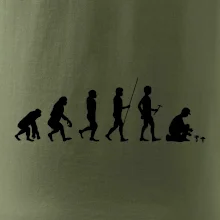 Evoluce houbař muž Evoluce houbař muž