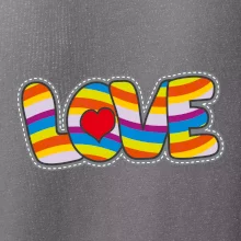 Love nápis duhový
