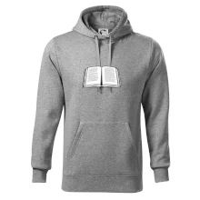 Kniha černobílá otevřená s textem