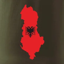 Albánie mapa a znak Albánie mapa a znak