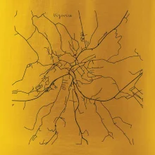 Černobílá mapa Vizovice